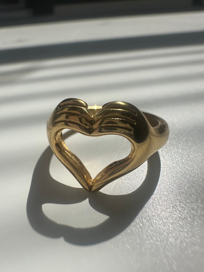 Heart Hands Ring